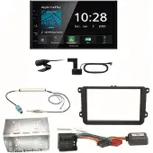 Kenwood DMX5020DABS Android Auto Einbauset für Seat Leon Alhambra Altea XL
