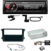 Pioneer MVH-330DAB Bluetooth DAB Einbauset für EOS Polo Caddy Amarok Scirocco