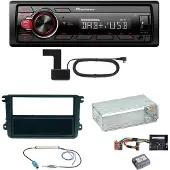 Pioneer MVH-130DAB Digitalradio USB Einbauset für EOS Polo Caddy Amarok Scirocco