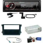 Pioneer MVH-330DAB Bluetooth DAB Einbauset für Beetle Jetta Sharan Tiguan T5
