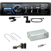 JVC KD-X561DBT Digitalradio Bluetooth USB Einbauset für Peugeot 206 206 CC