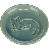 Trixie Bowl, ceramic, cat, 0.15 l/ø 14.5 cm, blue