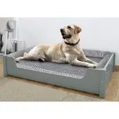 Polen s Haustierbett, Tierbett 100x60 cm, Kiefer grau V-30.32-G-100x60