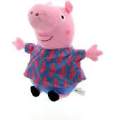 Play Peppa Wutz Plüschfigur (31cm) Plüschtier Kuscheltier Stofftier Pig Schweinchen Schorsch Kaktus-Hemd
