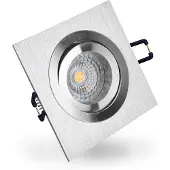 Mextronic LED Einbaustrahler 230 6W dimmbar 6711 Ø80 IP20 Poliertes Silberaluminium