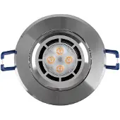 Mextronic LED Einbaustrahler 200-240V AC 5W 16302-1 0 Ø68 IP20 Alu Silber