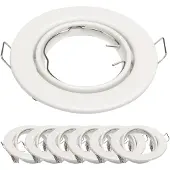 Mextronic 6x Einbaurahmen GU10 SET Mattweiß 6101-A-MW Ø65 mm IP20