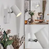 Hofstein Berlingo Wandlampe aus Metall in Weiß