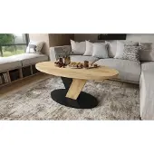 Designimpex Design Couchtisch Lova oval 110x45x60 cm Wohnzimmertisch ovaler Tisch Sofatisch