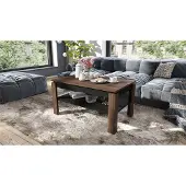 Designimpex Design Couchtisch Tisch Asti-P höhenverstellbar 55 - 67cm Esstisch