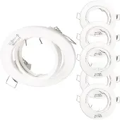 Mextronic 6x Einbaurahmen MR16 SET white 68mm inkl MR16 Fassung 3753