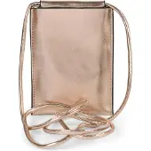 StyleBREAKER Damen Handy Umhängetasche in Metallic, Schultertasche, Handy-Tragetasche, Mini Bag 02012307