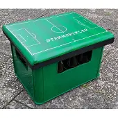 BURI Bierkastensitz Fußball Getränkekistensitz Sitzkissen Sitzpolster Sitzauflage Kastenpolster Bierkistenpolster Kistenaufsatz Fanartikel