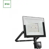 Spectrum LED LED Fluter Noctis Lux 4 Schwarz IP44 50W 4300lm Neutralweiß 4000K mit Bewegungsmelder