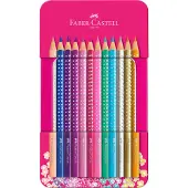 Faber-Castell - Sparkle Buntstifte Metalletui mit 12 Sparkle Buntstiften (201737)