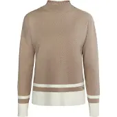 Dreimaster Strickpullover Damen Schlamm Wollweiss