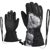 Ziener Laval-z AS AW Glove Junior Unisex black.grey mountain print (12891) 4