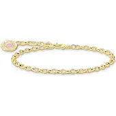 Thomas Sabo Charm Armband mit Pinkem Kaltemaille Vergoldet