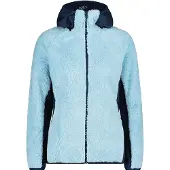 CMP Damen Highloft Fleece Jacke mit Kapuze blau 38
