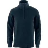 Fjällräven Pullover Övik Lite Half Zip Herren Navy-S