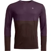 Ortovox - Technisches Langarm-Top aus Merinowolle - 185 Rock'N'Wool LS M Dark Wild Berry für Herren aus Wolle - Größe L - Bordeaux