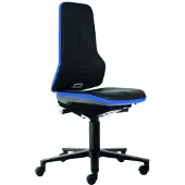 BIMOS Arbeitsdrehstuhl Neon, Kunstleder, mit Rollen, niedrig