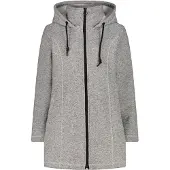 CMP Damen Winterjacke Fleece Parka FIX Hood Grau 46