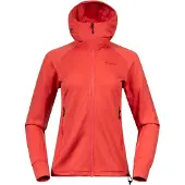 Bergans Sweatjacke Rabot Merino Tech Midlayer Hoodie Damen Peachy Red-M