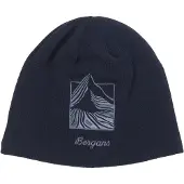 Bergans Mütze Rabot Fleece Lined Wool Beanie Unisex Navy Blue