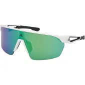 Adidas SP0103 Unisex-Sonnenbrille Halbrand Monoscheibe Kunststoff-Gestell, weiß