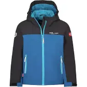TROLLKIDS Kinder Telemark Regenjacke alpine blue/black/pool blue 104
