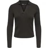 ONLY Polokragenpullover "ONLKAYA LS POLO PULLOVER EX KNT" Rippstrick