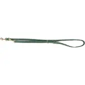 Trixie Pure adjustable lead, leather, M–L: 2 m/20 mm, sage