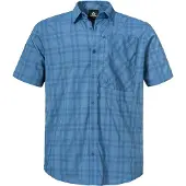 Schöffel Outdoorhemd SCHÖFFEL "Shirt Style Frolya MEN", Herren, Gr. 48, Normalgrößen, blau (0840, blau), Oberstoff: 81% Polyester, 14% Nylon, 5% Elasthan, V-Ausschnitt, Hemden Outdoorhemd