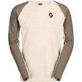 SCOTT - Stretch-MTB-T-shirt, atmungsaktiv und widerstandsfähig &ndash; Herren &ndash; Tee M's Trail Vertic Pro LS Cotton White Toast Beige -