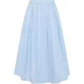 KnowledgeCotton Apparel - Women's Organic Cotton Pleated Skirt - Rock Gr L blau