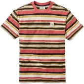 Passenger - Wild Pine Texture Stripe T-Shirt - T-Shirt Gr M rot