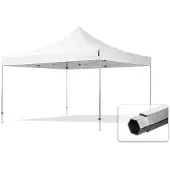 TOOLPORT 4x4m Aluminium Faltpavillon, ohne Seitenteile, weiß