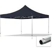 TOOLPORT 4x4m Aluminium Faltpavillon, ohne Seitenteile, schwarz
