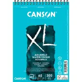 Canson Aquarell Zeichenblock Xl Aquarell Feinkörnig Din A5 Mikroperforiert Spiralblock 20 Blatt 300gr 14.8x21 Cm