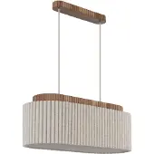 Globo Lighting Hängeleuchte, JANNIE, Braun, Holz, E27, 3-flammig, höhenverstellbar