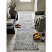 KADIMA DESIGN Teppich aus Wollmischung, handgewebt mit stilvollem Noppeneffekt, strapazierfähig | 60x230cm