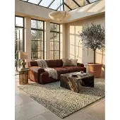 KADIMA DESIGN Teppich aus Wollmischung, handgewebt mit stilvollem Noppeneffekt, strapazierfähig | 120x170cm