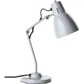 Brilliant graue Tischleuchte BAILIE | Tischlampe mit schwenkbarem Kopf | 1x E14 Fassung max. 40W | Metall