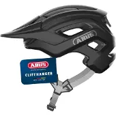 ABUS MTB-Helm CliffHanger - Fahrradhelm für anspruchsvolle Trails - mit großen Lüftungsöffnungen & TriVider Riemensystem - für Damen und Herren - Schwarz, Größe S