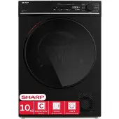 Sharp KD-WNHB0S9GMC-DE Wärmepumpentrockner 10 kg, Energieeffizienzklasse C, WiFi, BubbleDrum, LED-Trommelbeleuchtung, 15 Trockenprogramme, Frontlader, Schwarz