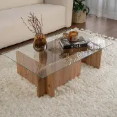 Dmora Couchtisch Itri 105x65x30h cm Braun Zeitschriftenhalter