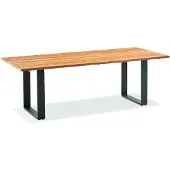 Niehoff - Teak-Gartentisch Noah - Aluminium 160 x 95 cm Teak gebürstet Profilkufe