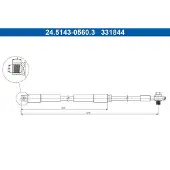 Ate Bremsschlauch 24514305603 für VAG