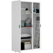 Dmora Großer Mehrzweckschrank Sillano 116x190 cm Weiß